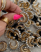 Load image into Gallery viewer, Pearl Diamond Double Hoop
