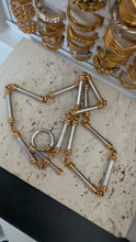 Load image into Gallery viewer, New Two Toned Toggle Bar Necklace
