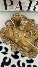 Load image into Gallery viewer, Two Layer Silver Diamond Ring
