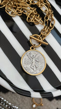 Load image into Gallery viewer, Double Sided Coin Toggle Necklace
