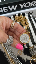 Load image into Gallery viewer, Double Sided Coin Toggle Necklace
