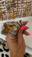 Load image into Gallery viewer, Two Layer Silver Diamond Ring
