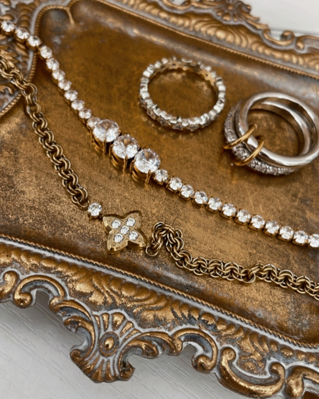 Triple Diamond Tennis Bracelet