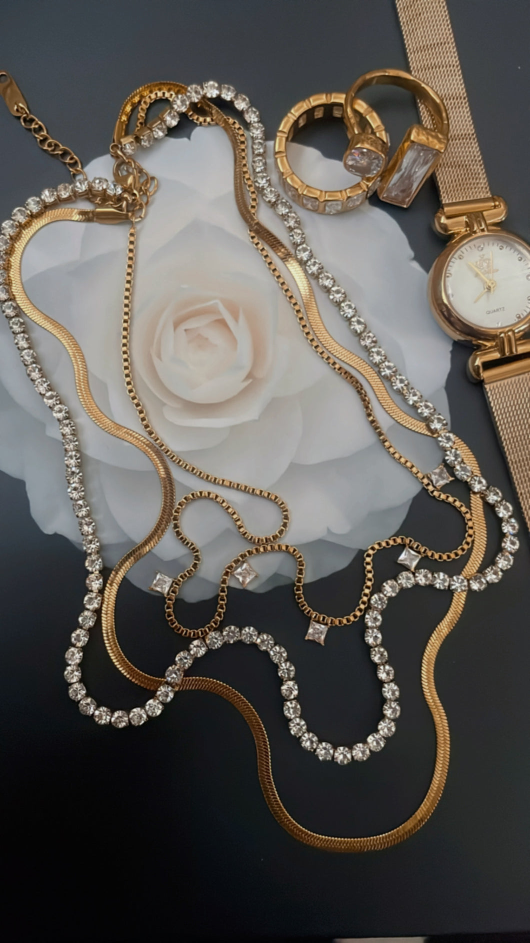 Triple Layer Tennis Necklace