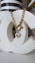 Load image into Gallery viewer, Pearl Charm Toggle Necklace
