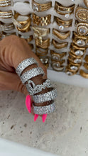 Load image into Gallery viewer, Chunky Crystal Silver Ring
