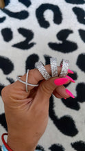 Load image into Gallery viewer, Chunky Crystal Silver Ring
