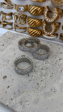 Load image into Gallery viewer, Chunky Crystal Silver Ring
