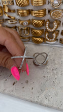 Load image into Gallery viewer, Chunky Crystal Silver Ring
