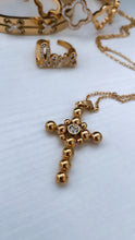 Load image into Gallery viewer, Oversized Bubble Cross Necklace
