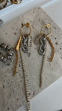 Load image into Gallery viewer, Two Toned Charm Mismatch Earrings
