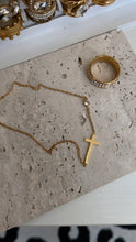 Load image into Gallery viewer, Simple Gold Cross Necklace
