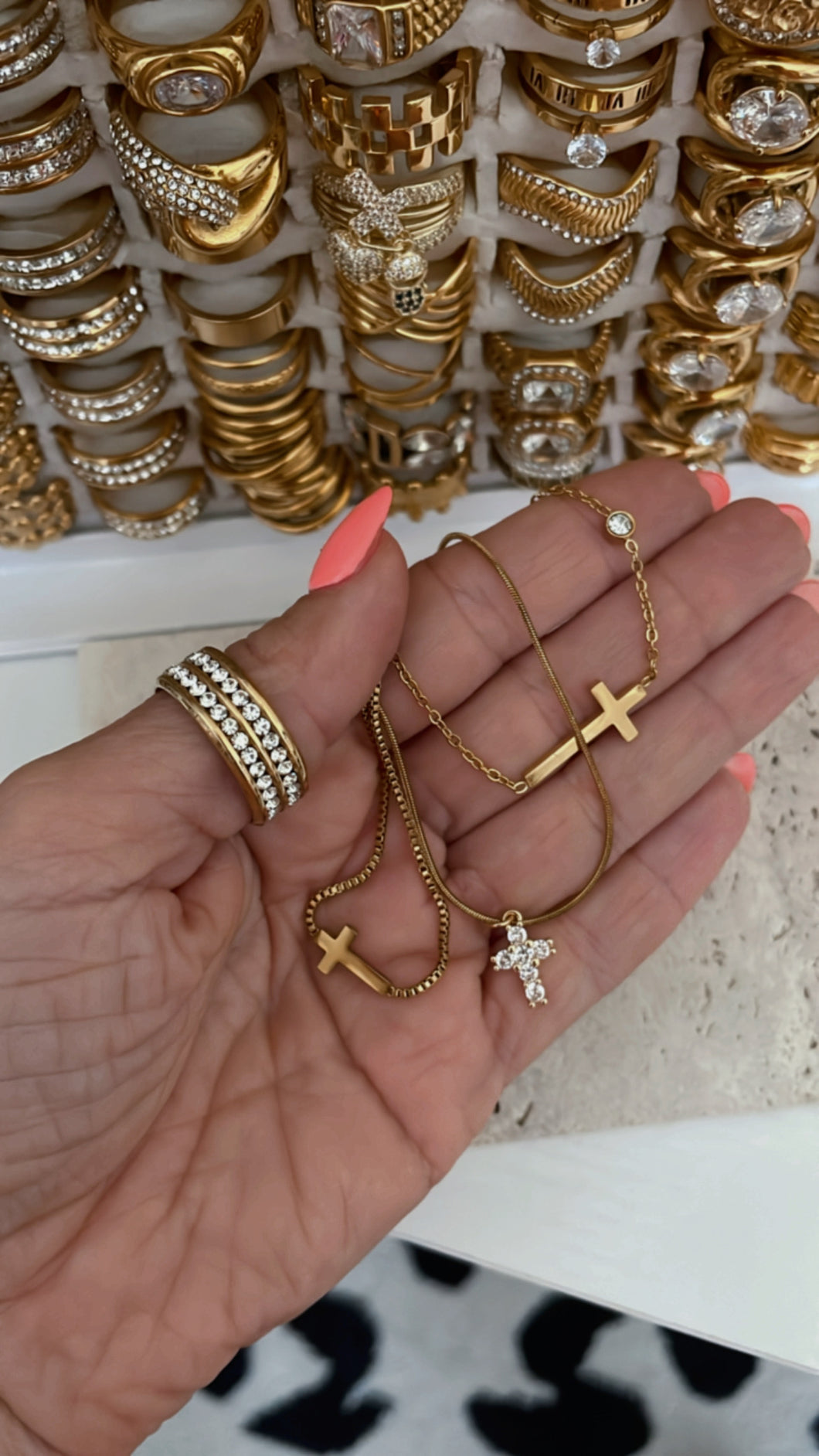 Simple Gold Cross Necklace
