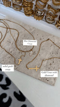 Load image into Gallery viewer, Simple Gold Cross Necklace
