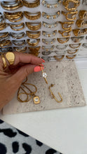 Load image into Gallery viewer, Block Diamond Hoops
