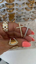 Load image into Gallery viewer, Diamond Cross Pull Tie Bracelet
