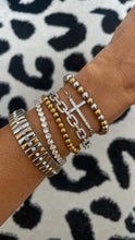 Load image into Gallery viewer, Diamond Cross Pull Tie Bracelet
