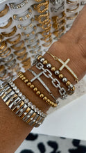 Load image into Gallery viewer, Diamond Cross Pull Tie Bracelet
