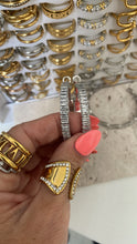 Load image into Gallery viewer, Silver Diamond Hoops
