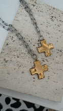 Load image into Gallery viewer, Two Toned Paperclip Cross
