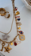 Load image into Gallery viewer, Glam Red White And Blue Charm Necklace
