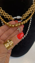 Load image into Gallery viewer, Round Bead Cross Necklace
