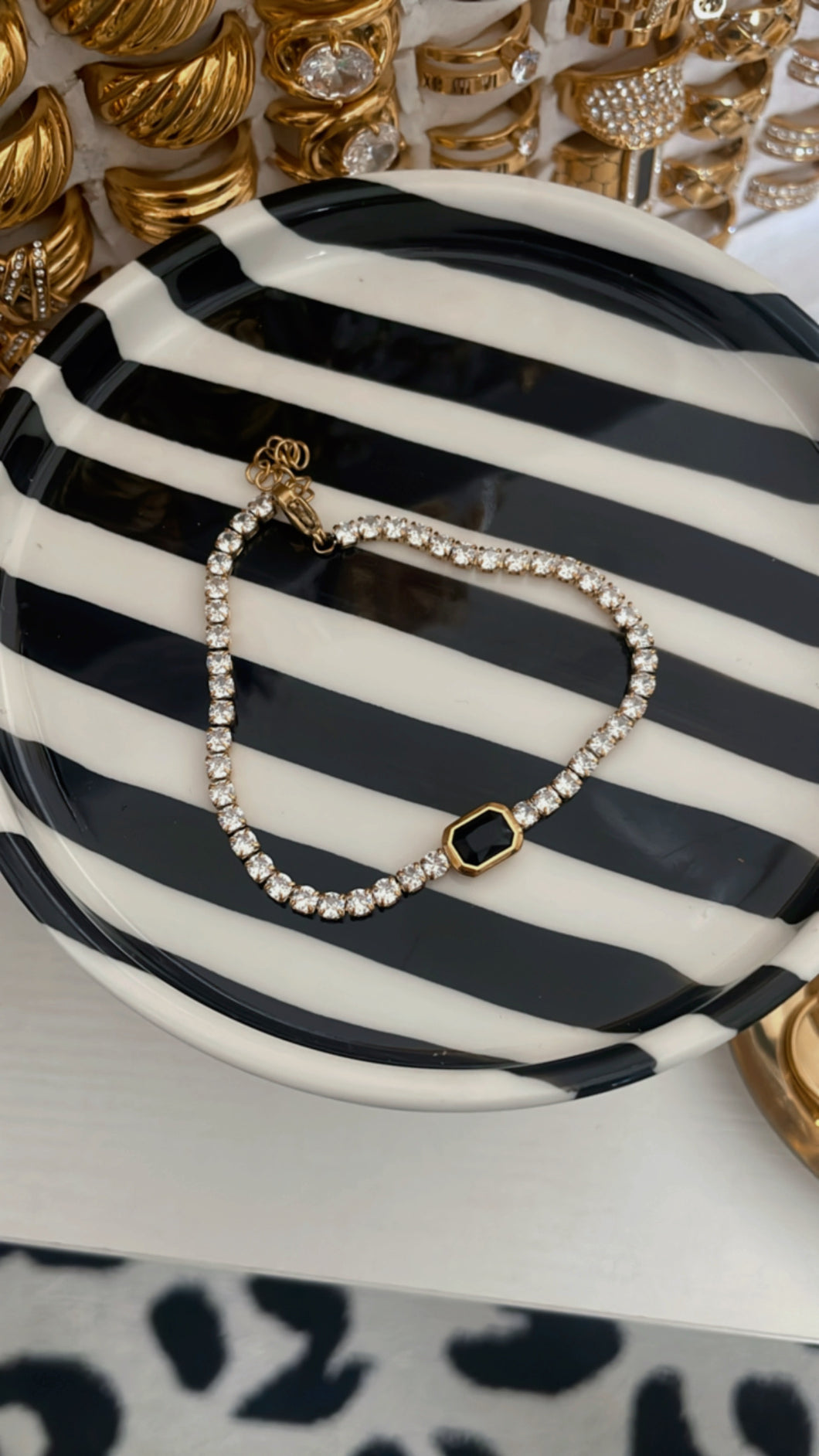 Black Tennis Bracelet