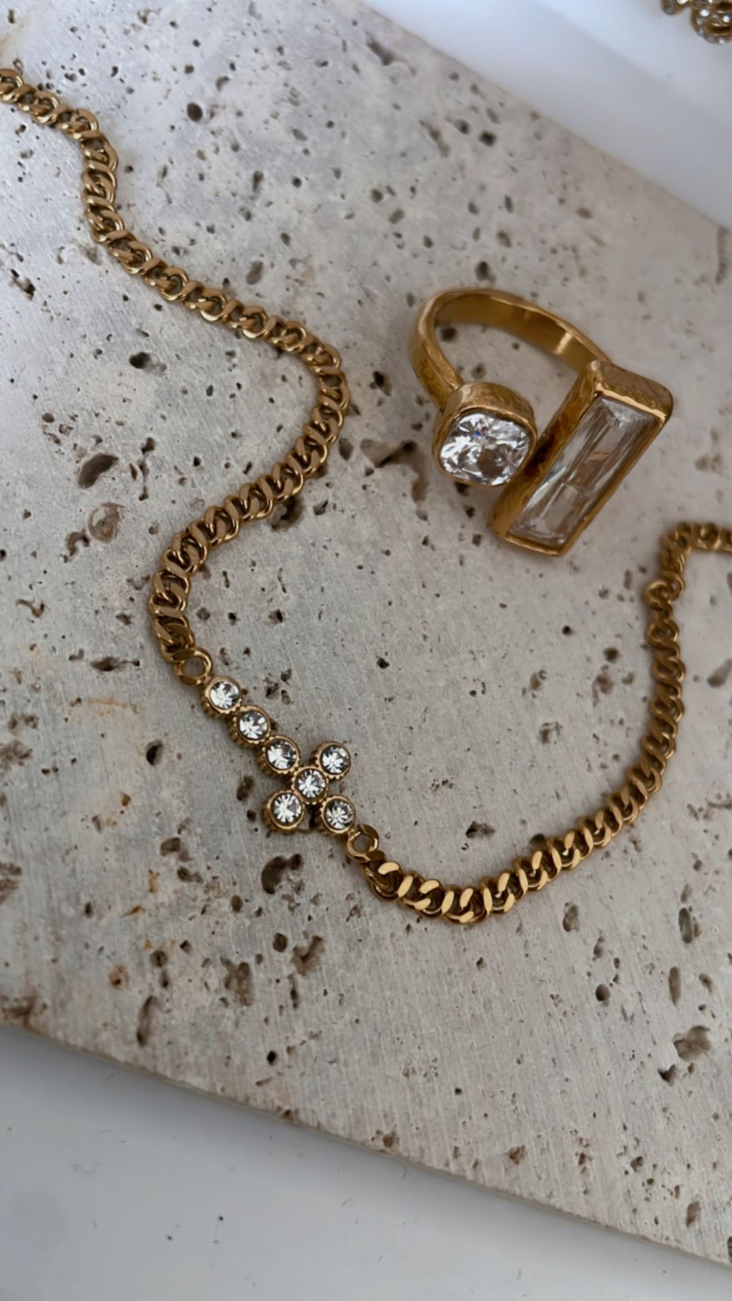 Diamond Cross Bracelet