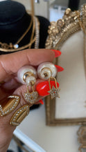 Load image into Gallery viewer, Mismatched Pearl Charm Earrings
