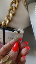 Load image into Gallery viewer, Mismatched Pearl Charm Earrings
