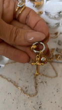 Load image into Gallery viewer, Two Toned Cross Charm Necklace
