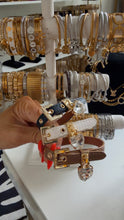 Load image into Gallery viewer, Leather Heart Buckle Bracelet
