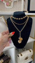 Load image into Gallery viewer, Gold Charm Cluster Neckalce
