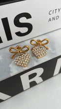 Load image into Gallery viewer, New Pearl Bow Earrings
