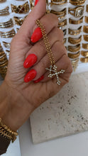 Load image into Gallery viewer, Double Diamond Cross Necklace
