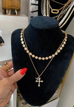 Load image into Gallery viewer, Double Diamond Cross Necklace
