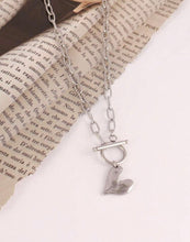 Load image into Gallery viewer, Hammered Heart Toggle Necklace
