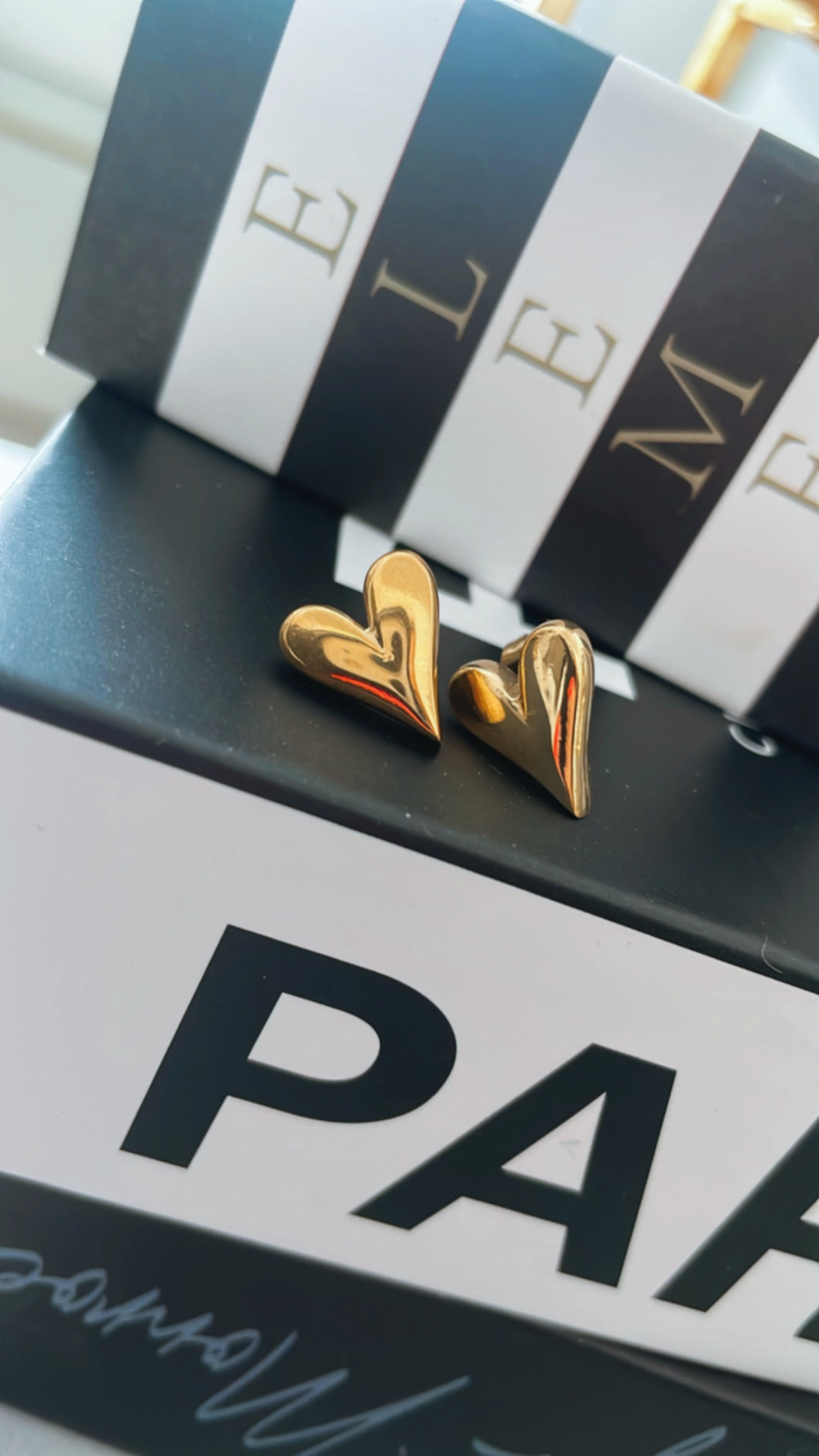 Heart 18k Gold Plated Studs