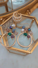 Load and play video in Gallery viewer, Jewel Stone Hoops
