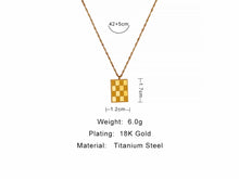 Load image into Gallery viewer, King Me Checker Necklace
