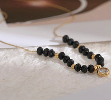 Load image into Gallery viewer, Boho Black Bead Necklace
