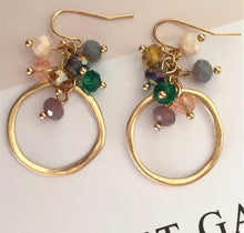 Load image into Gallery viewer, Jewel Stone Hoops
