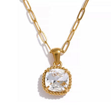 Load image into Gallery viewer, Square Gem Necklace
