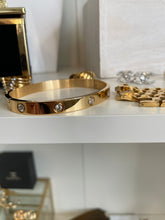 Load image into Gallery viewer, Gold Diamond Bangle
