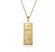 Load image into Gallery viewer, 100 Dollar Bill Necklace
