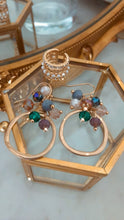 Load image into Gallery viewer, Jewel Stone Hoops
